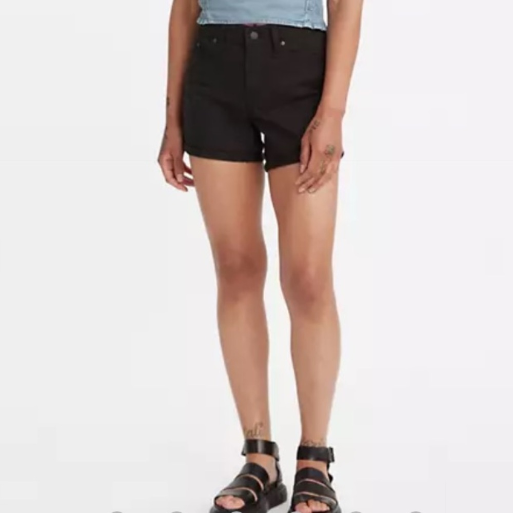 Levi's Black High-Rise Jean Shorts